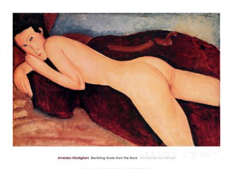 Reclining Nude from the Back by Amedeo Modigliani paintings reproduction - Click Image to Close